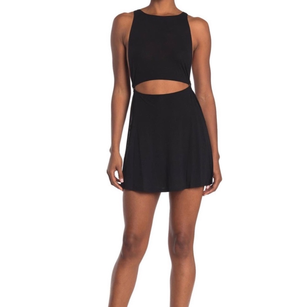 The Bikini Lab Cutout Ring Cover Up Dress Black Medium NWT